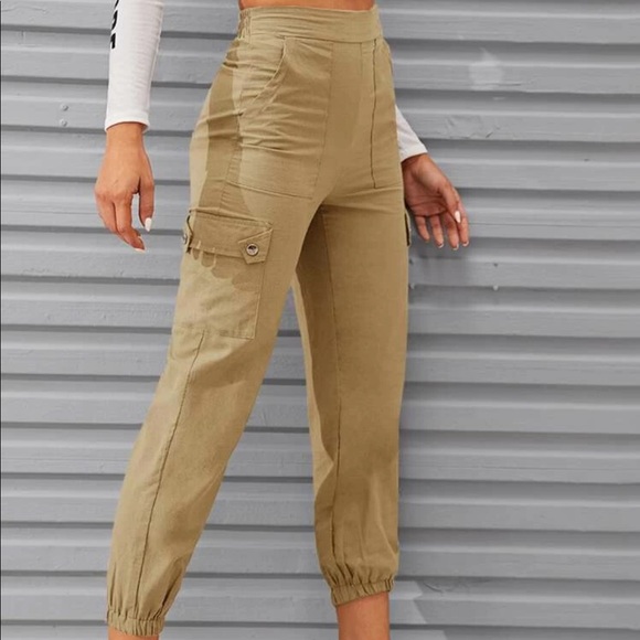 SHEIN | Pants u0026 Jumpsuits | Shein Beige Kaki Pants | Poshmark